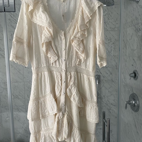 Love shack fancy ivory dress. Retail $295, new with tags never worn. Asking $215 - Picture 3 of 4